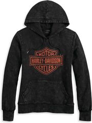 Harley-Davidson Women'S Custom Vintage Wash Pullover Hoodie, Black Beauty | 96181-23VW