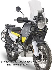 GIVI / ジビ Windscreen for Husqvarna Norden 901, color Clear, dim. HxW 54 x 43 cm, 28,5 cm higher than oe, fits oe headlight fairing | D9430ST