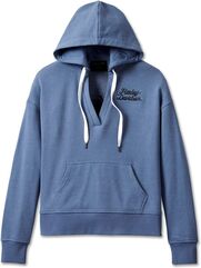 Harley-Davidson Hoodie-Knit, Colonial Blue Heather | 96668-23VW