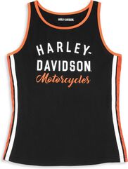 Harley-Davidson Women'S Iconic Side Stripe Tank, Black Beauty | 96098-22VW