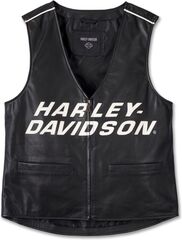 Harley-Davidson Vest-Leather, Black Beauty | 97004-24VM