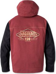 Harley-Davidson Men'S 120Th Anniversary Deflector Riding Fleece, Rum Raisin/Schwarz | 97179-23EM