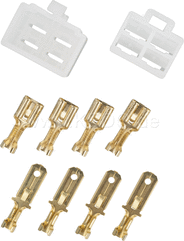 Kedo 4-Way Connector / Housing-Set with snap-in nose incl 2x4 Connector Type 250th | 41552-4
