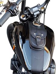 Ends Cuoio / エンズクオイオ バッグ 2018-new Softail ソフィテル Standard, Street Bob and Breakout タンクバッグ - ディストレストツートン ダークレザー - ブラックステッチ | SERBSFT18.TTDG.CTN