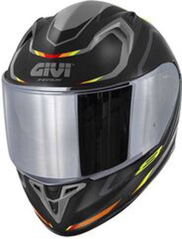 GIVI / ジビ Full face helmet 50.8 MACH1 Matte Black/Grey/Red, Size 54/XS | H508FMHBY54