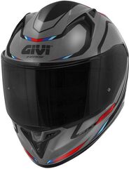 GIVI / ジビ Full face helmet 50.8 MACH1 Matte Grey/Black/Red, Size 58/M | H508FMHGR58