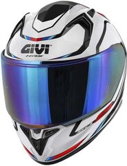 GIVI / ジビ Full face helmet 50.8 MACH1 White/Black/Red, Size 61/XL | H508FMHWR61