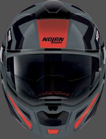 Nolan / ノーラン フリップアップ ヘルメット N90-3 LANEWAY N-COM, Grey Red, Size XXL | N930006490428