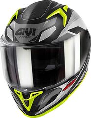 GIVI / ジビ 50.8 BRAVE, Matt Black / Titanium / Yellow, Size XL | H508FBVBY61