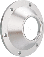 Kedo Racing End Cap 'Open', aluminum CNC-milled, silver anodised, suitable for 4 "Supertrapp and S-Trapp exhaust | 30110