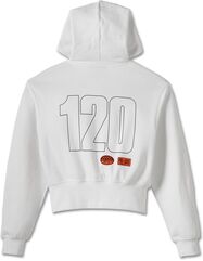 Harley-Davidson Women'S 120Th Anniversary Zip Front Hoodie, Bright White | 96893-23VW