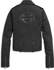 Harley-Davidson Women'S Asymetrical Zip Biker Jacket, Black Beauty | 97451-21VW