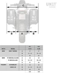 Unitgarage / ユニットガレージ Aluminium Panniers Atlas 41L, exhaust side | AL2E_BL