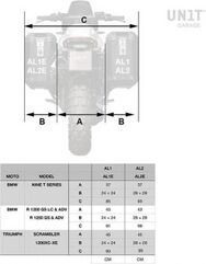 Unitgarage / ユニットガレージ Pair of aluminium Panniers Atlas 47L+41L | AL2C_BL