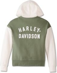 Harley-Davidson Women'S Special Racer Front Zip Front Hoodie, Colorblock-Design-Oil Green | 97453-23VW