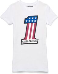 Harley-Davidson Women´S #1 Race Graphic Tee, White | 99149-22VW