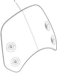 TRIUMPH / トライアンフ Motorcycles Aluminum Silver Flyscreen A9708381-MH | A9708381-MH