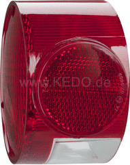 Kedo Taillight Lens, round, lateral reflectors (E-marked), OEM reference # 341-84721-60 | 50510