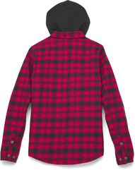 Harley-Davidson Bar & Shield Women'S Flannel Shirt Jacket W/ Removable Hood, Yarn Dyed Plaid-Red | 96273-22VW