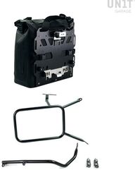 Unitgarage / ユニットガレージ Khali side pannier in TPU 35L - 45L + Aluminum plate with Right subframe nineT, Black Panniers + Black Frames | UG002+AL0+1687-Black-Panniers+Black-Frames
