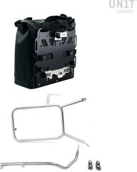 Unitgarage / ユニットガレージ Khali side pannier in TPU 35L - 45L + Aluminum plate with Right subframe nineT, Black Panniers + Silver Frames | UG002+AL0+1687-Black-Panniers+Silver-Frames