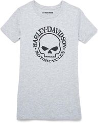 Harley-Davidson Women´S Skull Graphic Tee, Heather Medium Grey | 99156-22VW