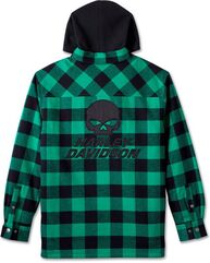 Harley-Davidson Shirt Jacket-Woven, Green Plaid | 96214-24VM