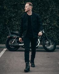 Pando Moto / パンド モト STEEL ブラック 02 モーターサイクルジーンズ – メンズ - スリムフィット Dyneema® | Steel-Black-02