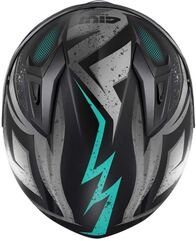 GIVI / ジビ Full face helmet 50.7 REBEL Matte Black/Light Blue, Size 63/XXL | H507FRBBT63