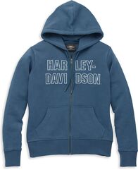 Harley-Davidson Women'S Bar Font Embroidered Hoodie, Bering Sea | 96085-22VW