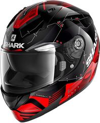 Shark / シャーク フルフェイスヘルメット RIDILL 1.2 MECCA ブラック レッド シルバー/KRS | HE0537KRS
