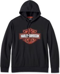 Harley-Davidson Men'S Bar & Shield Tech Hoodie, Black Beauty | 96025-24VM