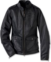 Harley-Davidson Women'S Layering System Captains Leather Jacket, Black | 98018-23VW