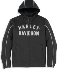 Harley-Davidson Men'S Deflector Hooded Riding Fleece, Black | 97105-22VM