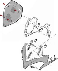 CNC Racing / シーエヌシーレーシング Carbon screen screw kit Ducati Multistrada 1200 | KV462