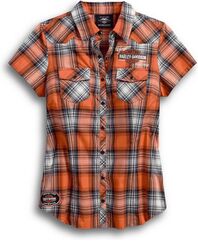 Harley-Davidson Genuine Oil Can Plaid Shirt For Women, Plaid | 99071-18VW