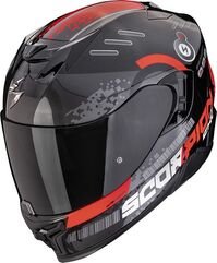 スコーピオン フルフェイスヘルメット Exo 520 Evo Air タイタン メタル ブラック-レッド | 172-448-238