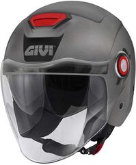 GIVI / ジビ Jet helmet 12.5 SOLID COLOR Matte Titanium, Size 54/XS | H125BG76854