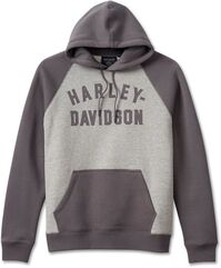 Harley-Davidson Hoodie-Knit, Colorblock-Design-Grey Heather | 96522-23VM