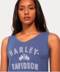 Harley-Davidson Tank-Knit, Gray Blue | 96630-22VW