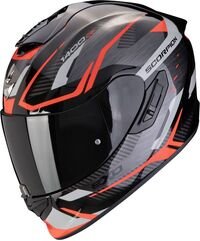 スコーピオン フルフェイスヘルメット Exo 1400 Evo 2 エア アコード グレー-レッド | 140-444-318
