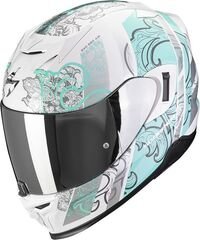 スコーピオン フルフェイスヘルメット Exo 520 Evo Air Fasta ホワイト-ターコイズ | 172-361-270