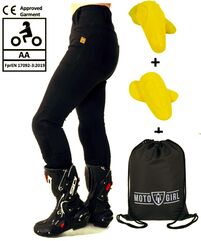 Motogirl Ribbed knee Leggings | KLRK