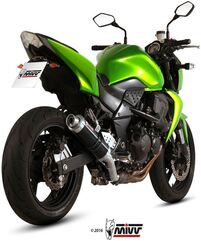 MIVV / ミヴ- SPORT スリップオン スチール、黒 for KAWASAKI Z 750 (07-) | K.018.LXB