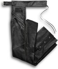 Harley-Davidson Distressed Leather Chaps For Men, Black | 98102-16VM