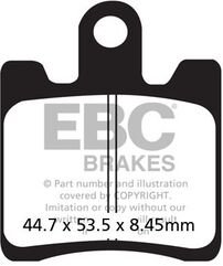 EBCブレーキ USA製 ダブルHシリーズ シンタリング ブレーキパッド フロント左側用 | FA423/4HH