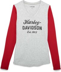 Harley-Davidson Tee-Knit, Colorblock-Design | 96446-22VW