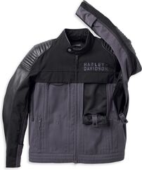 Harley-Davidson Men'S Sheridan Switchback Lite Mixed Media Jacket, Blackened Pearl | 98129-22EM