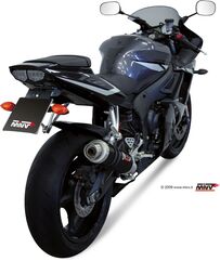 MIVV / ミヴ- SPORT スリップオン スチール、黒 for YAMAHA YZF 600 R6 (03-05) | Y.013.LXB