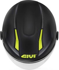 GIVI / ジビ Jet helmet 11.7 SOLID COLOR Matte Black/Yellow, Size 59/L | H117BN90059